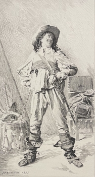 ernest_meissonnier_le_rieur_pointe_seche_par_champollion_1893