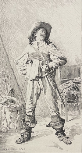 ernest_meissonnier_le_rieur_pointe_seche_par_champollion_1893