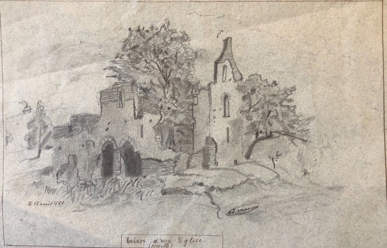 moselle_crayon_ruine_dune_eglise_27_juillet_1880_france