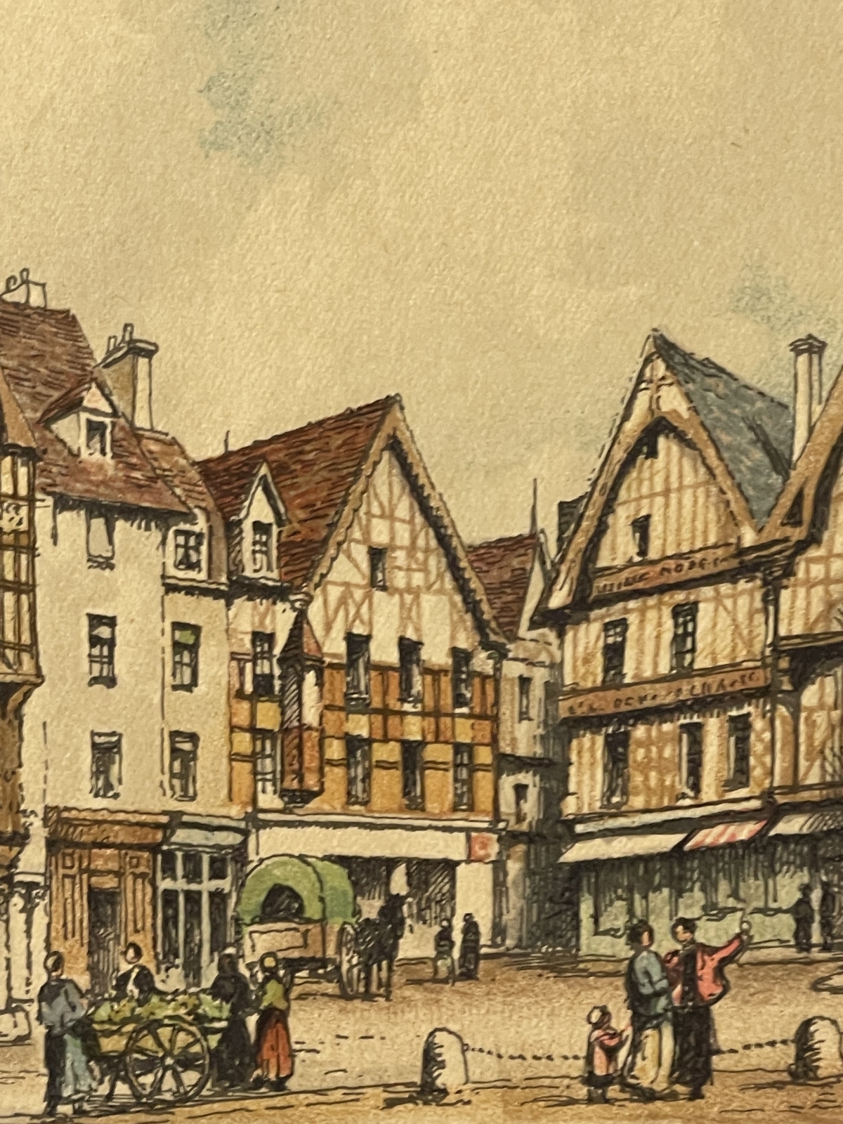 beauvais_three_pillars_house_city_antique_engraving_c_1900_oise_france