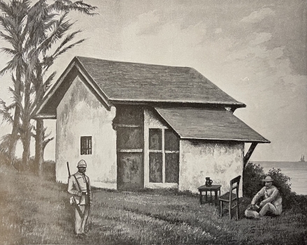 dreyfus_exterieur_de_sa_case_ile_du_diable_photogravure_1897