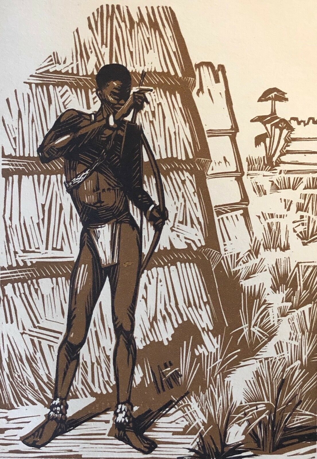 afrique__germaine_balthazar-bernard_1883-1977_1931__guerrier_a_larc_a_o_f