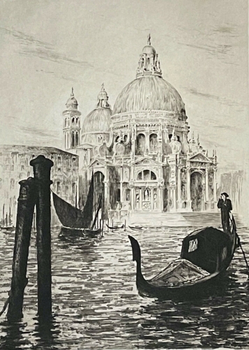 venise_eglise_de_la_salute_italie_vers_1930_pointe_seche_de_martiaux_venezia