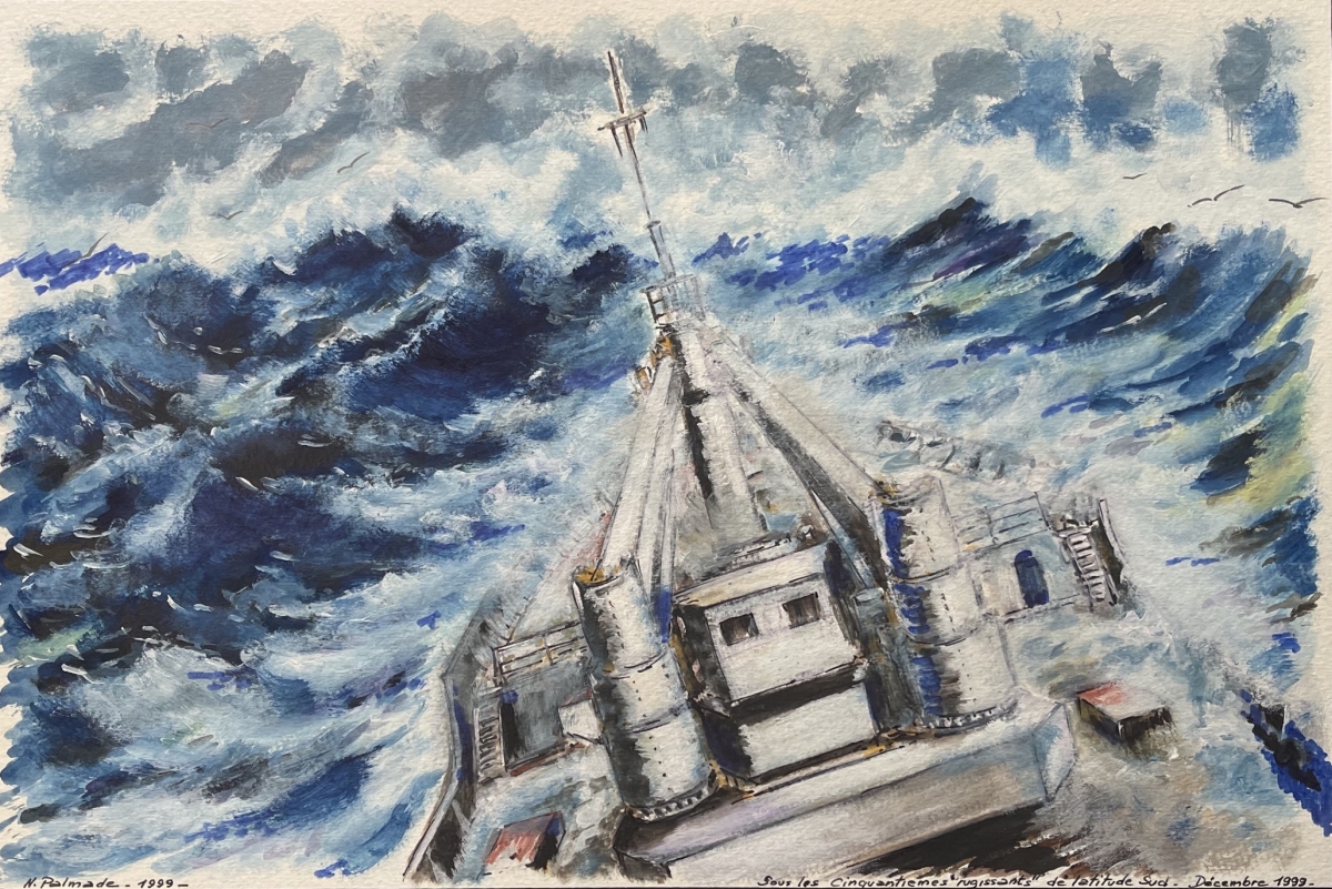 marion_dufresne_route_kerguelen_cinquantieme_rugissant_havre_taaf_aquarelle_1999