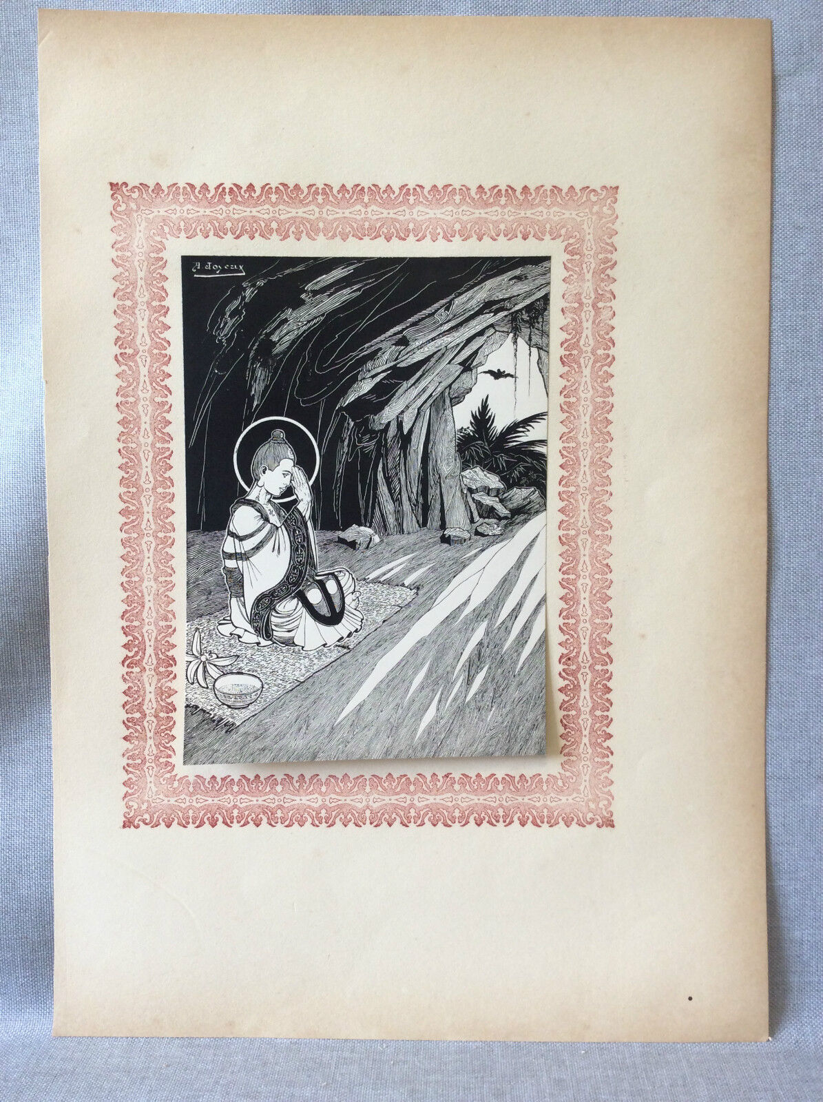 bouddhisme__bouddha_gaudama,_paroles_merveilleuses__gravure_sur_zinc_joyeux_1922_