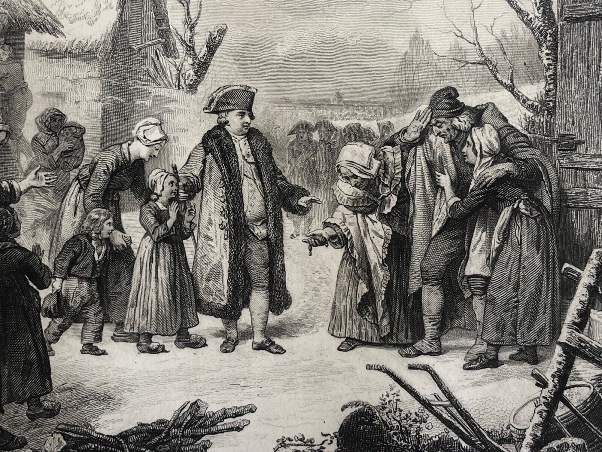 louis_xvi_distribuant_des_aumones_a_de_pauvres_paysans_gravure_vers_1845