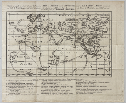 china_england_1817_antique_map_lion_hindostan_voyage_macartney_embassy_chine