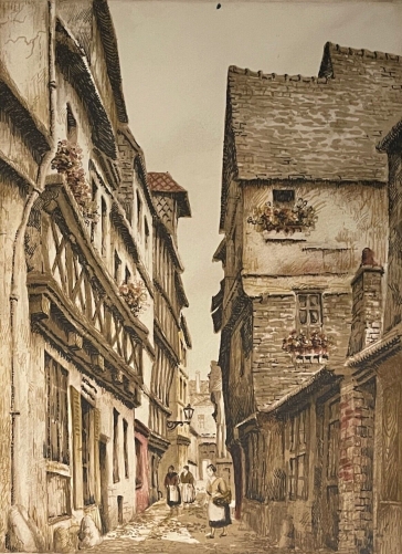 lisieux_vieilles_maisons_de_la_rue_de_la_paix_lavis_dencre_par_bardey_1930