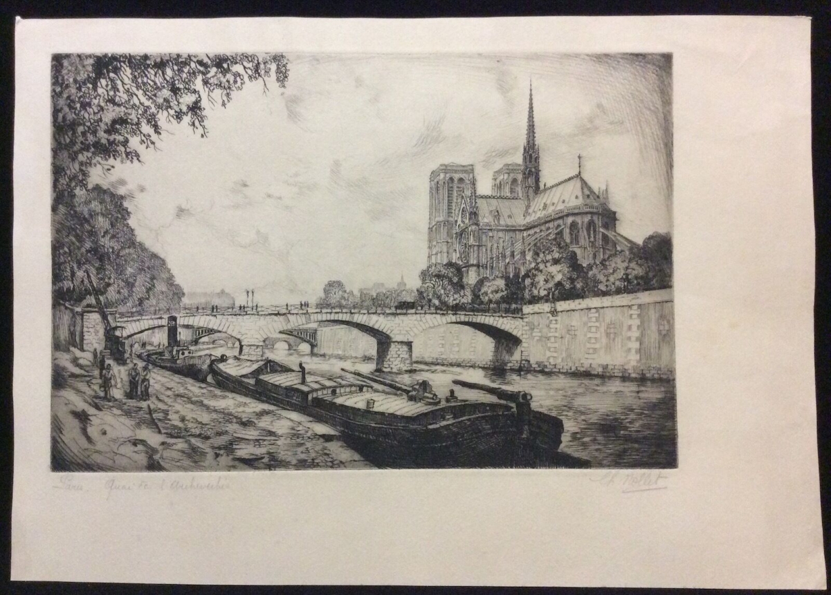 paris_france_quai_de_larcheveche_pointez_seche_signee_au_crayon_charles_nollet