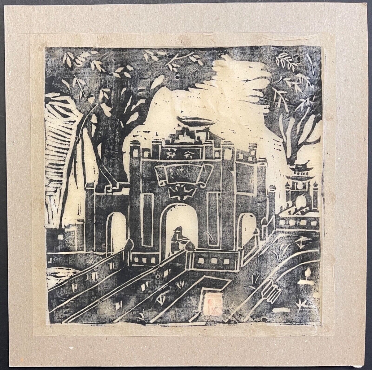 vietnam_temple_xylographie_vers_1950_asie_viet_nam_sur_papier_chine