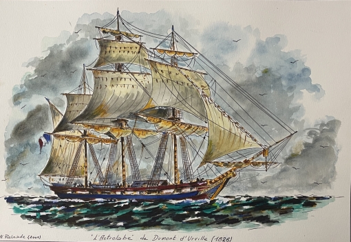 l_astrolabe_de_dumont_durville_aquarelle_de_2001_norbert_palmade_1928-2019_marine