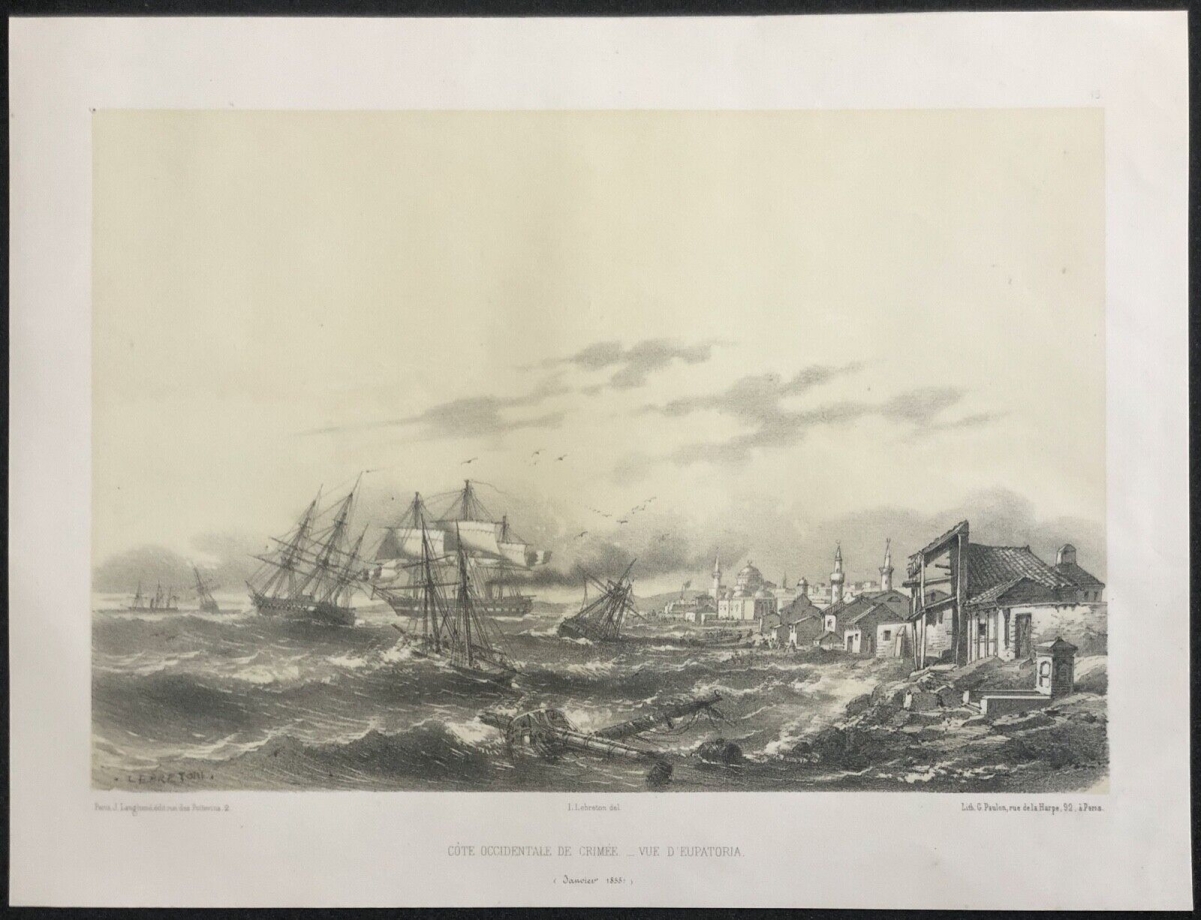 guerre_de_crimee_1855_ukraine_russie_vue_d_eupatoria_russe_lithographie