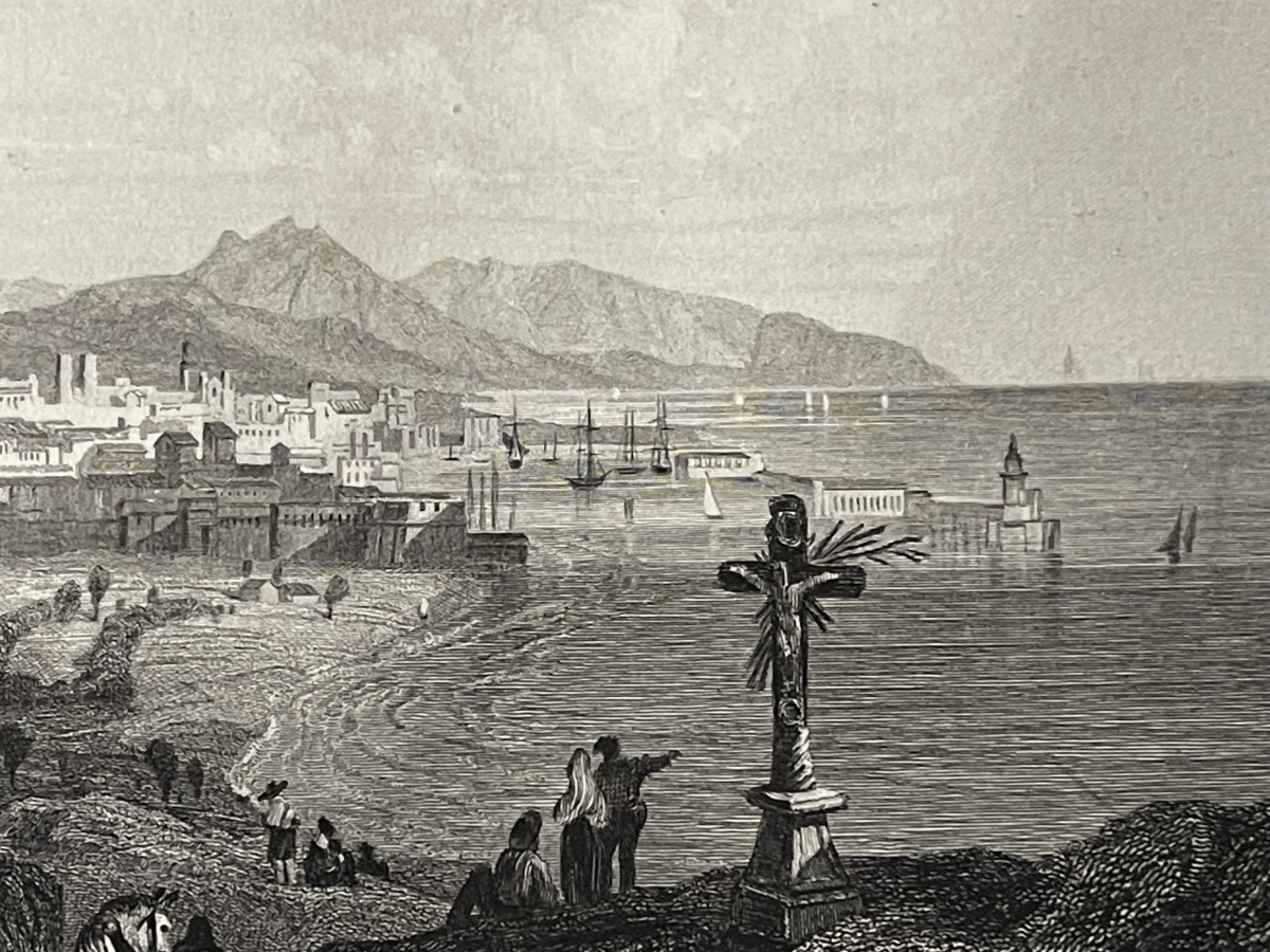barcelone_par_rouargue_gravure_de_1840_espagne_espagna_barcelona_catalogne