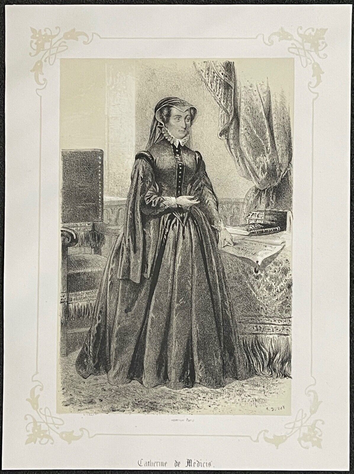 catherine_de_medicis_1519-1589_reine_de_france_lithographie_de_1848_xixe
