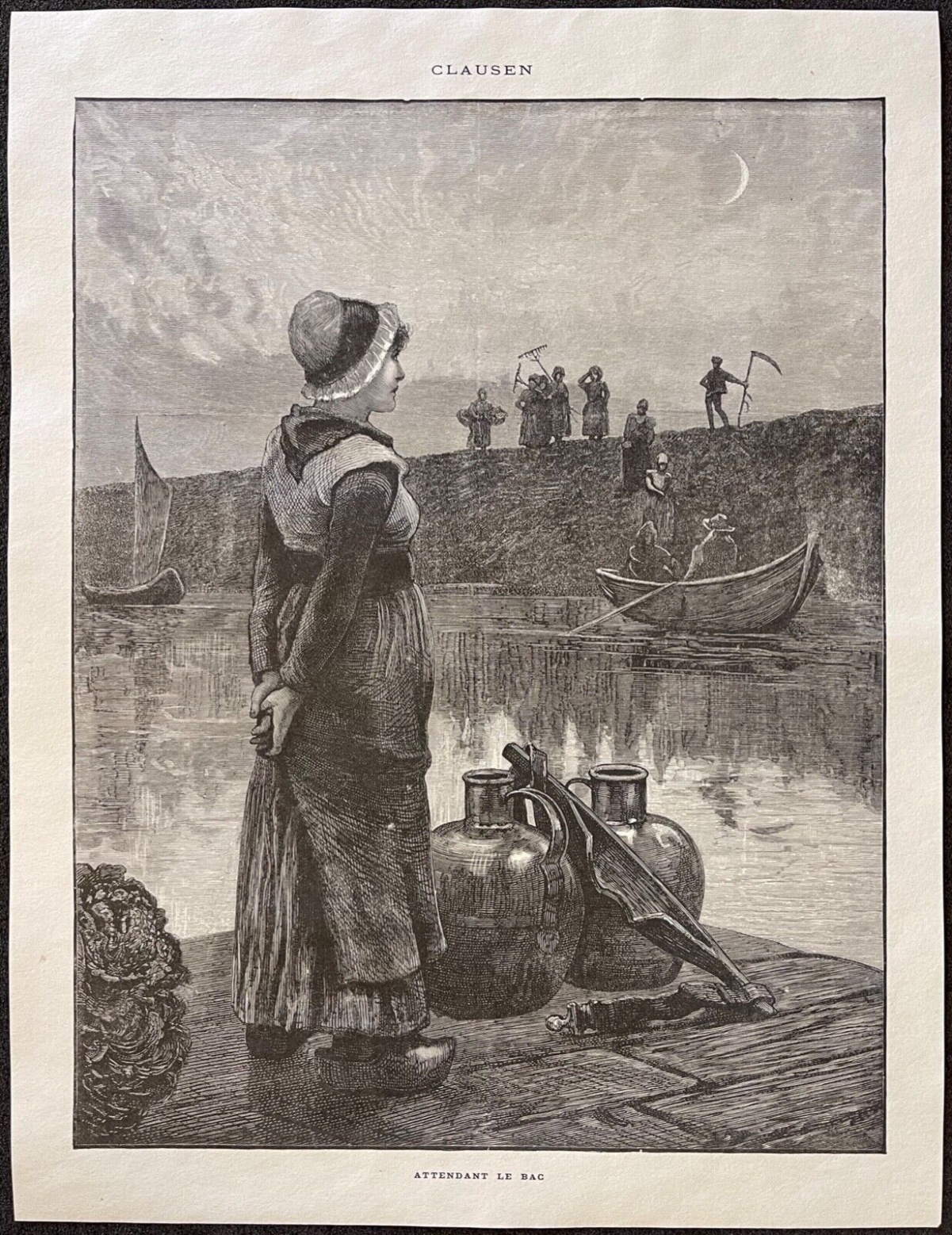 attendant_le_bac_george_clausen_1852-1944_gravure_xylographie_vers_1875