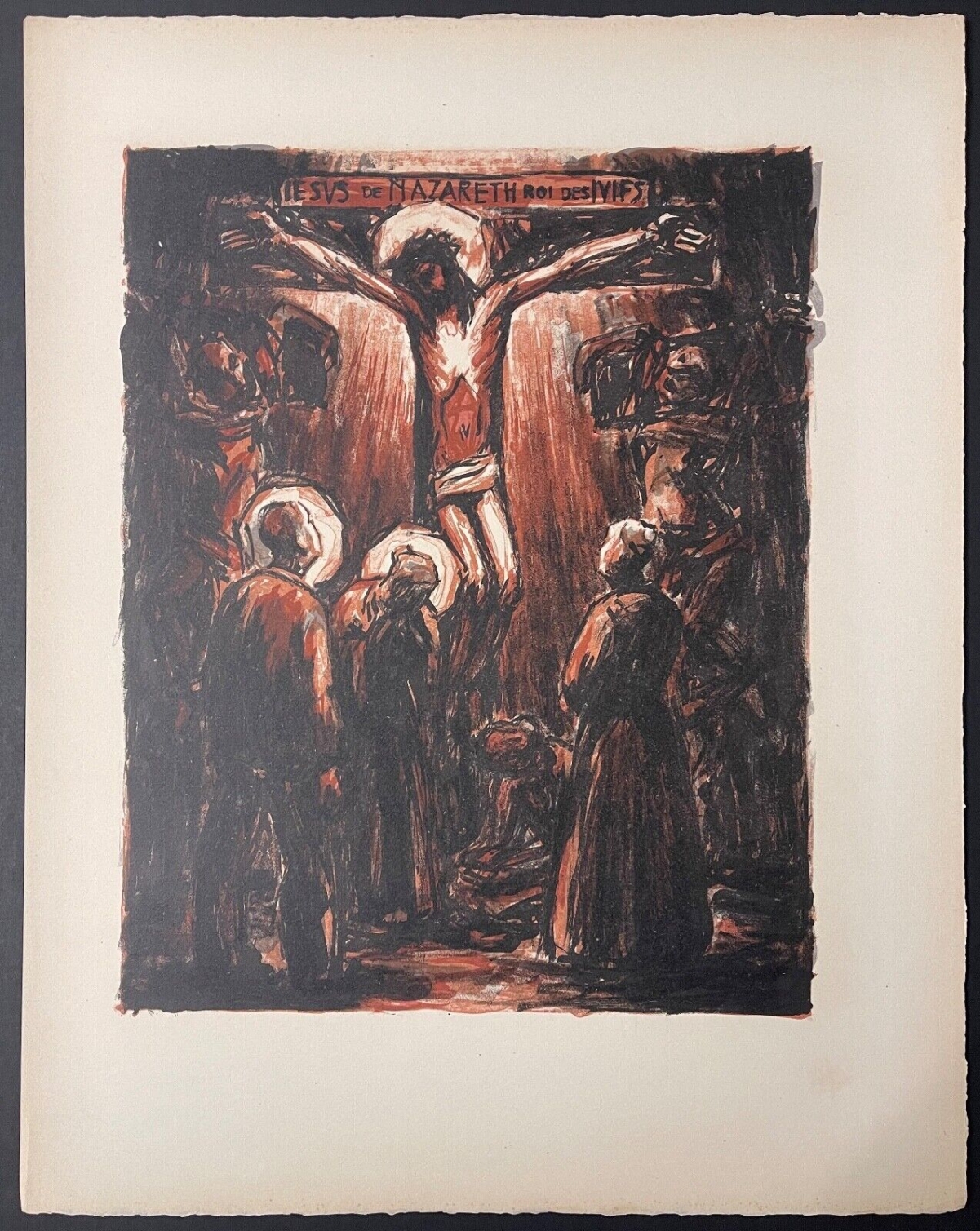 c_bouleau_jesus-christ_la_crucifixion_passion_contemporaine_1944_lithographie