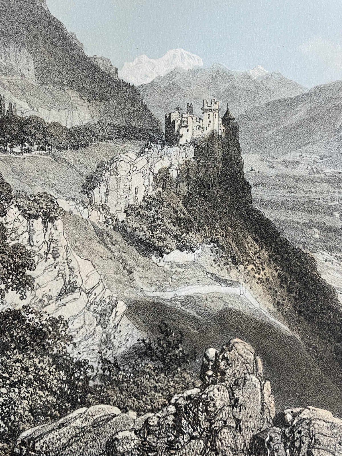 chateau_de_miollans_savoie_antique_lithograph_1864_felix_benoist_french_alps