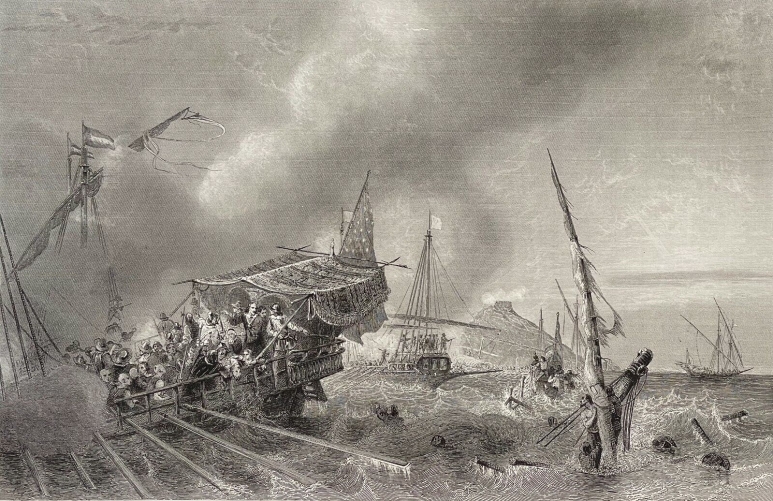 sourdis_archeveque_de_bordeaux_bataille_port_de_roses_1641_espagne_france_circa_1840