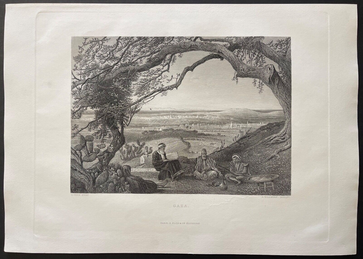 gaza_en_palestine_gravure_de_arthur_willmore_1814-1888_vers_1874