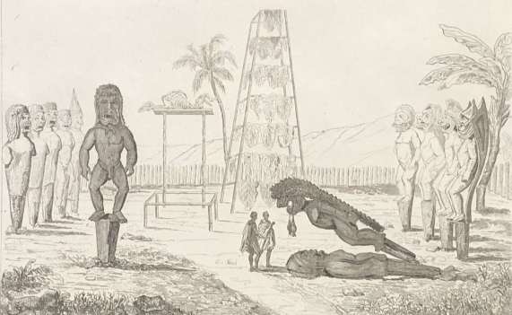hawai_etats-unis_morai_du_roi_lithographie_1836_xixe_usa