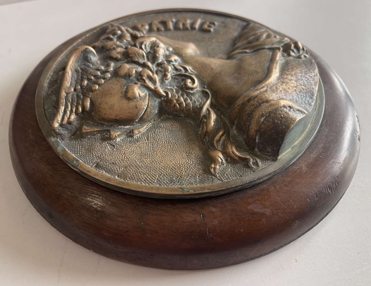 louis_bottee_la_patrie_french_bronze_medallion_marianne_19th_century_20cm