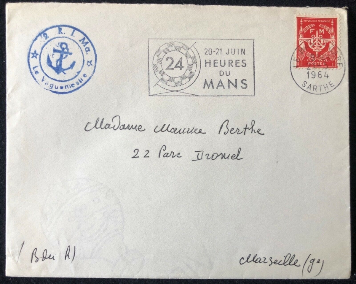lettre_aff_fm_cad_2ri_marine_obl_24_heures_du_mans_1964_france