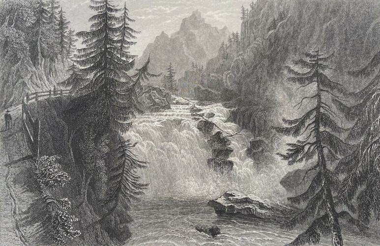 cascade_rhin_roffla_lithographie_1836_dapres_barlett_et_armitage_suisse_alpes