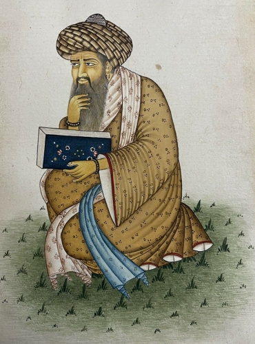 miniature_qajar_ou_indienne_erudit_inde_aquarelle_xviii_ou_xixe