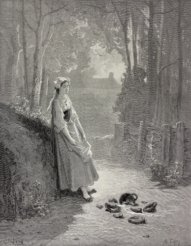la_laitiere_et_le_pot_de_lait_gustave_dore_xylographie_fable_de_la_fontaine_1868
