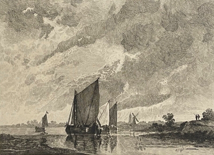 albert_cuyp_1620-1691_nederland_bateau_sur_une_riviere_grave_par_deville_circa_1880