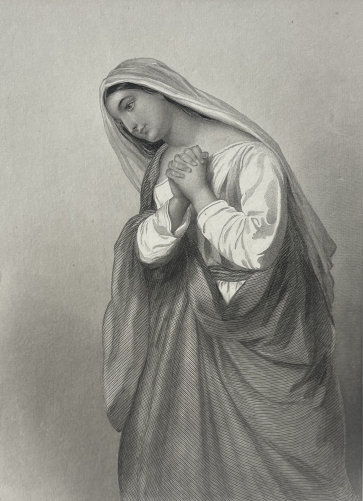 la_cananeenne_after_gustave_staal_antique_french_religious_steel_engraving_1847