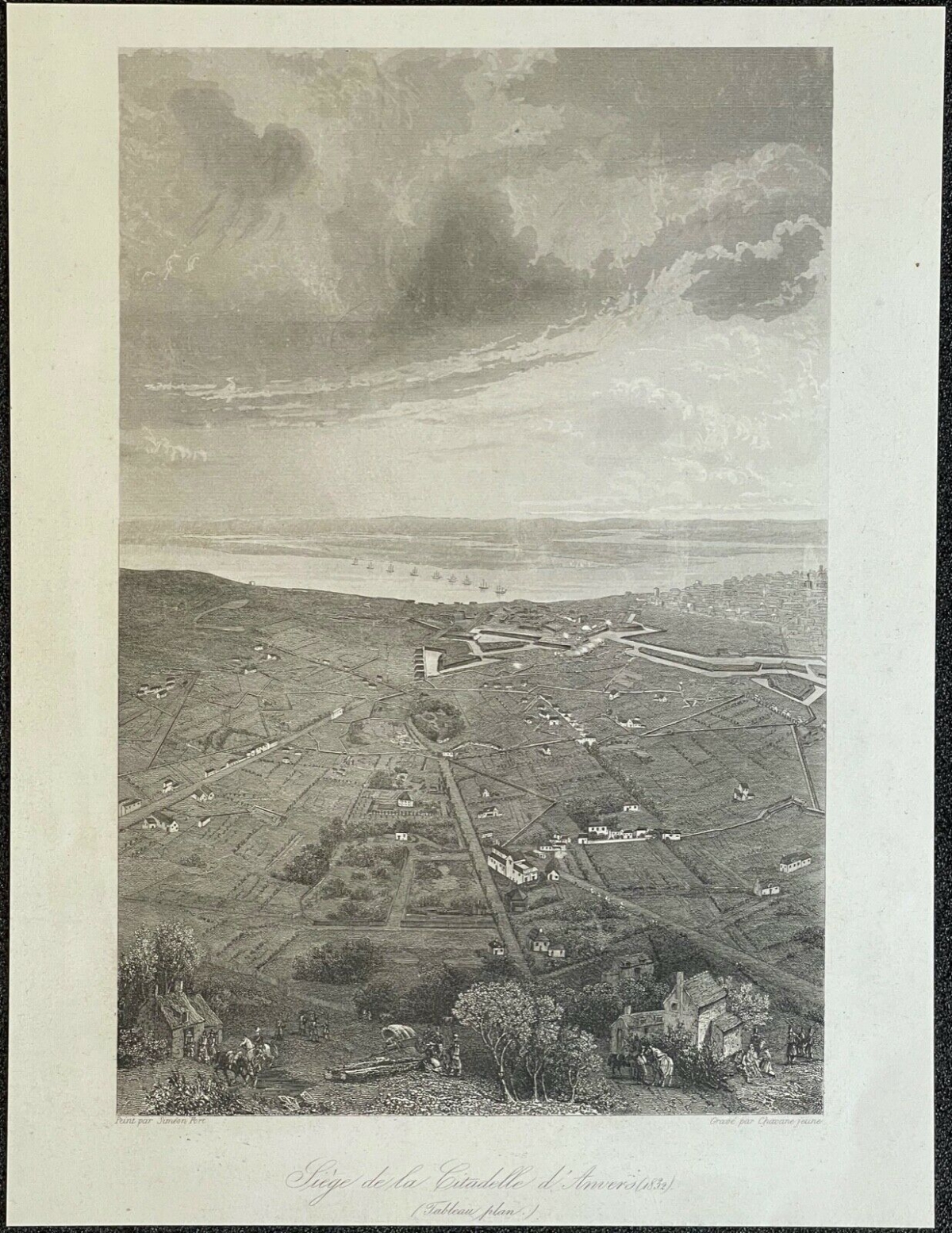 revolution_belge_siege_de_la_citadelle_d_anvers_belgique_1832_gravure_1840
