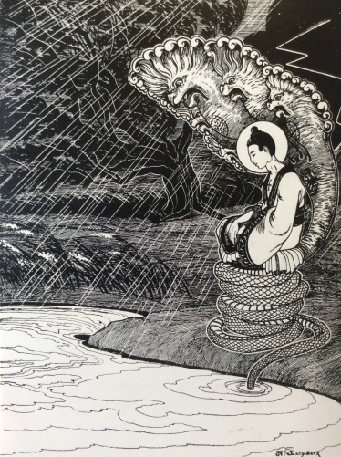 bouddhisme__bouddha_gaudama,_paroles_merveilleuses__gravure_sur_zinc_joyeux_1922_