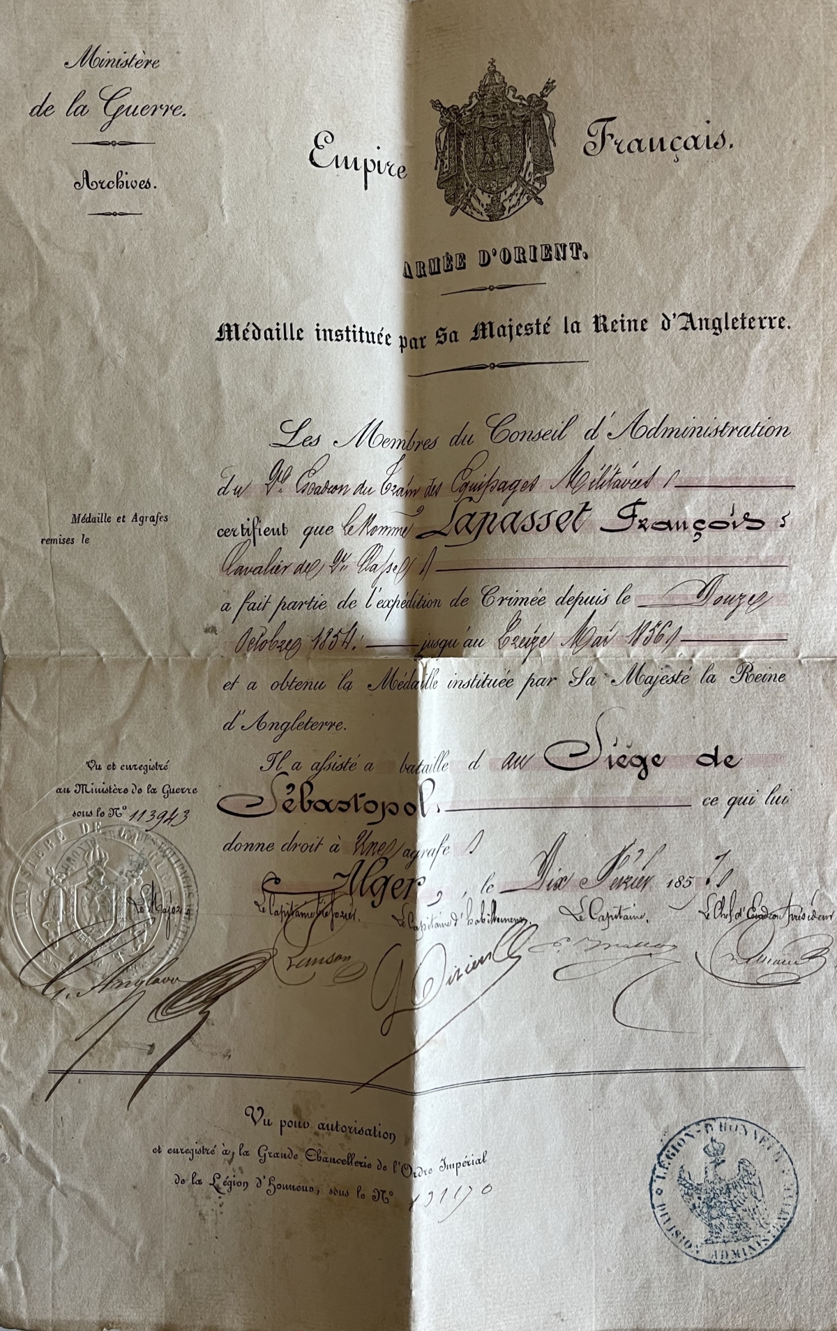 crimean_war_medal_certificate_sebastopol_1854_french_soldier_napoleon_iii