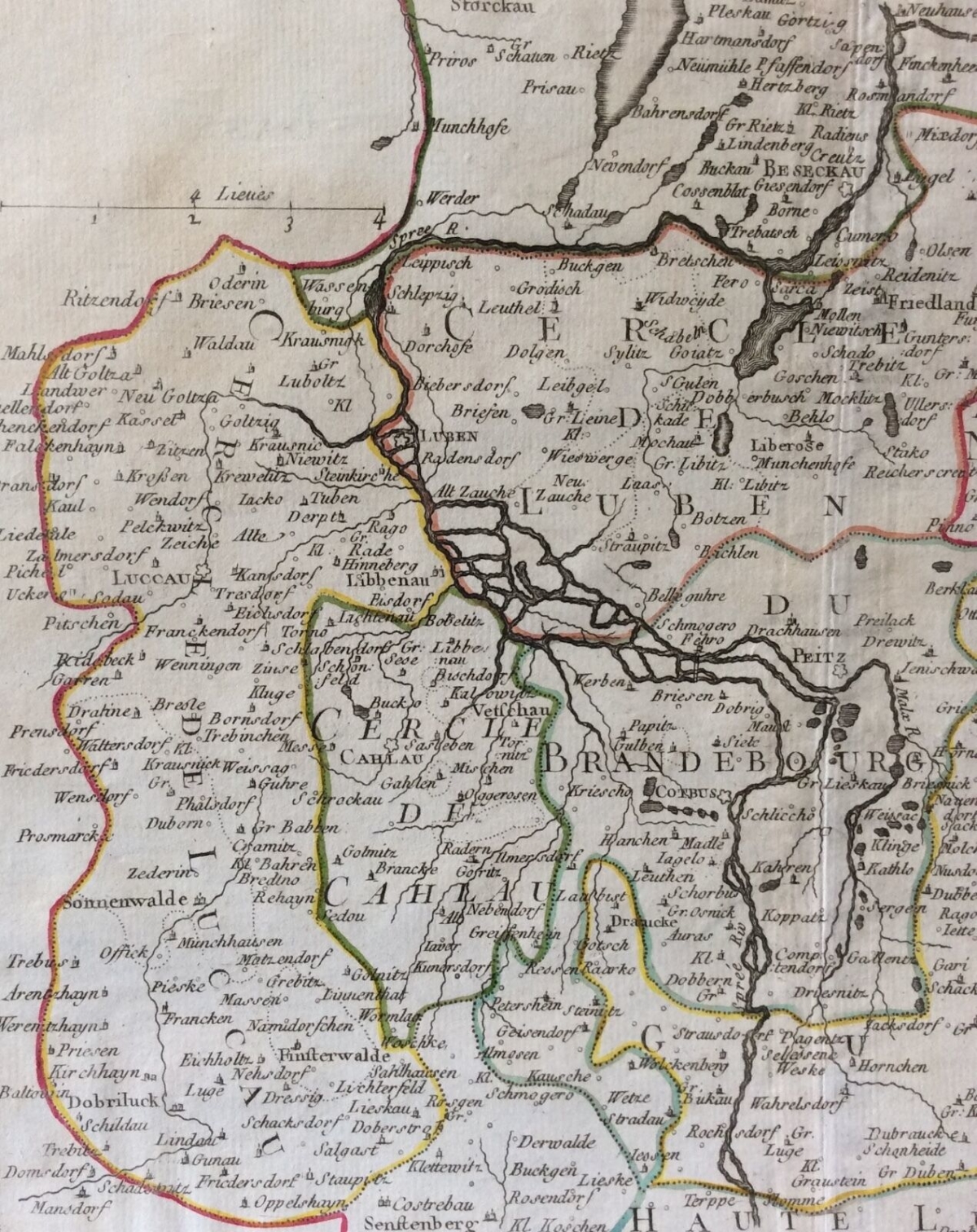 estampe_originale_basse_lusace_chez_le_rouge_1758_allemagne_deutschland_germany