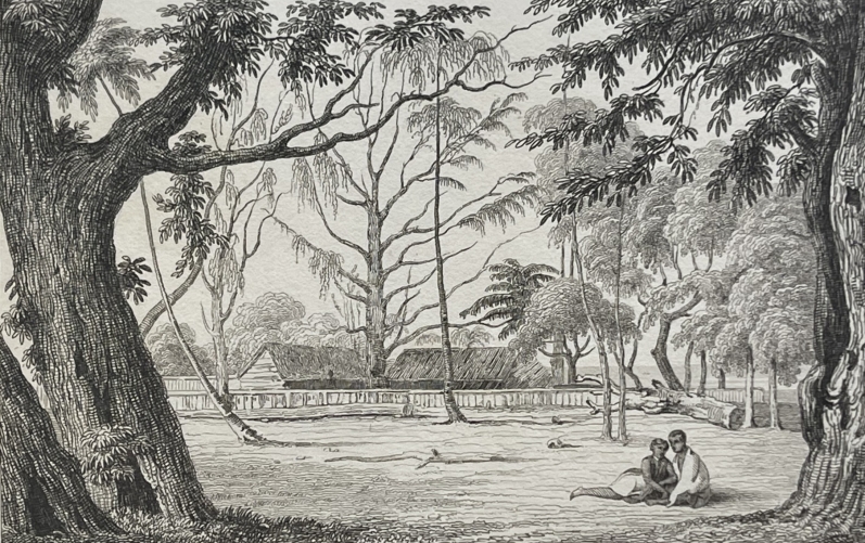 tahiti_pomare_ii_tomb_original_antique_engraving_1836_french_france_polynesie