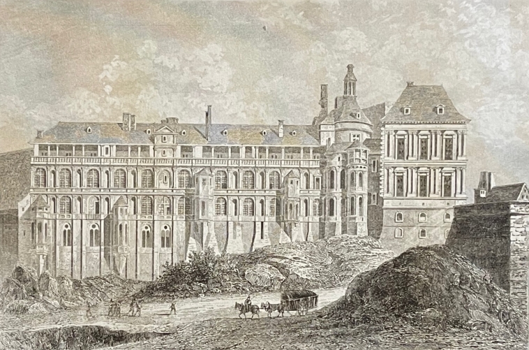 chateau_de_blois_loir-et-cher_gravure_de_1835_france_chateaux_de_la_loire