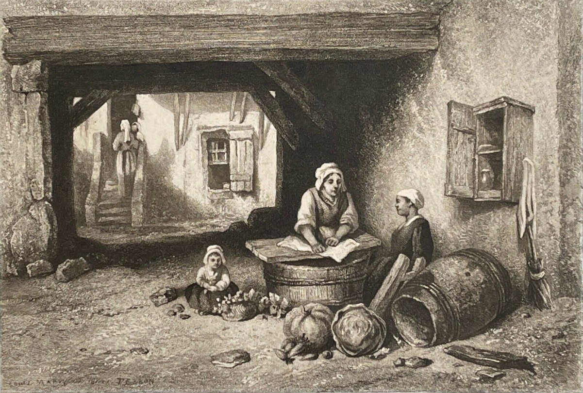 louis_marvy_1815-1850_les_commeres_normandes_1850_france_xixe_normandie