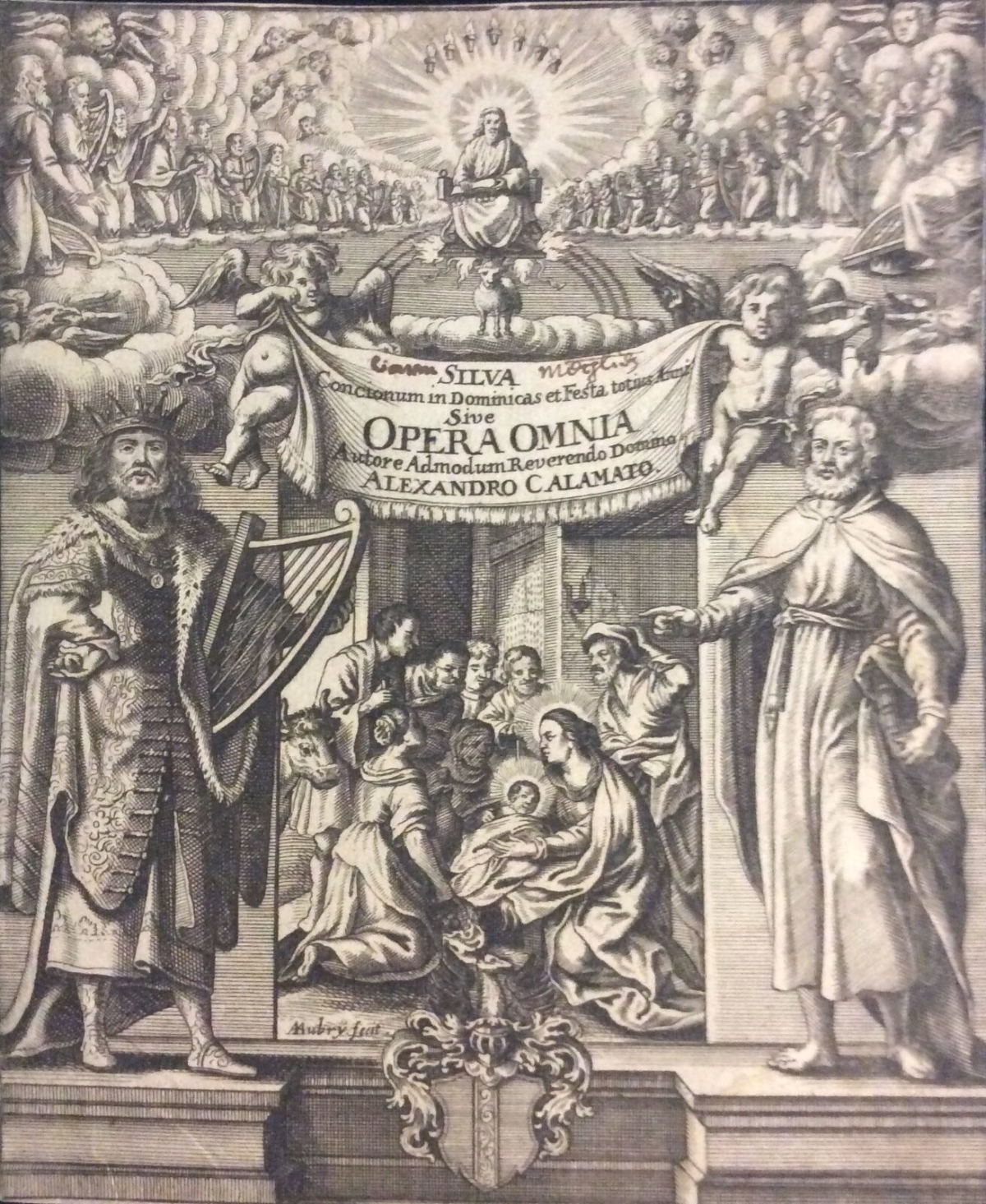 abraham_aubry_frontspice_pera_omnia_sive_nova_sylva_concionum_1679