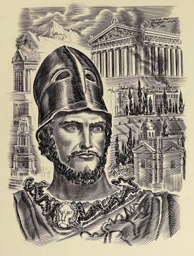 pericles_homme_detat_athenien_grece_gravure_1967_d_albert_decaris_1901-1988