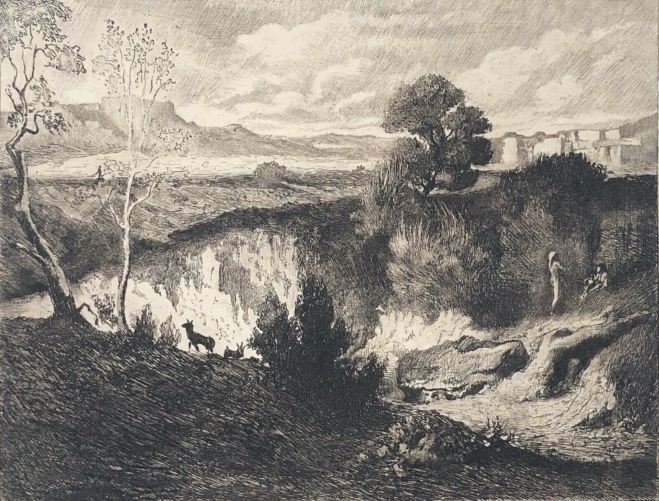 alexandre-gabriel_decamps_les_murs_de_jericho_pointe_seche_vers_1910_israel