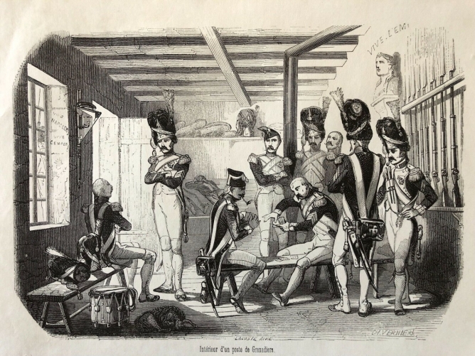 garde_imperiale_estampe_interieur_dun_poste_de_grenadiers_napoleon_bonaparte