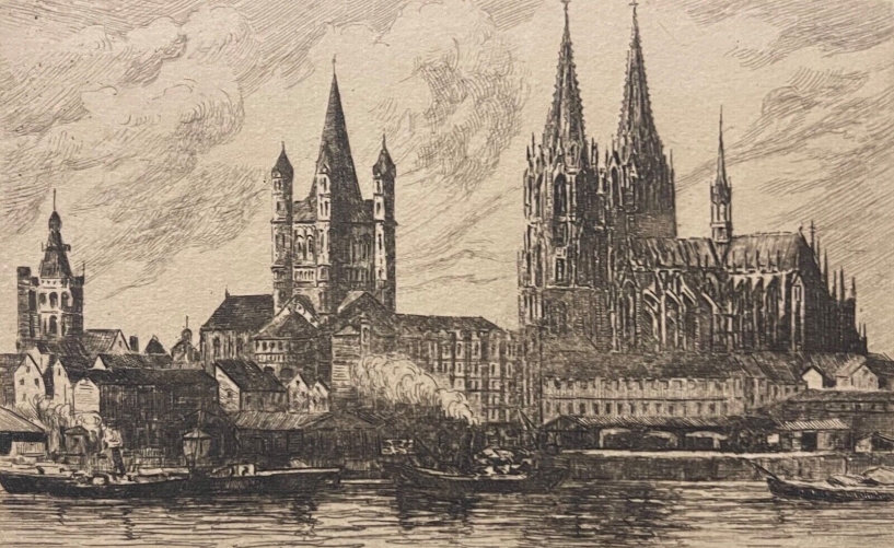 cologne_allemagne_cathedrale_eglise_st_michaels_rhin_pointe_seche_c_1865
