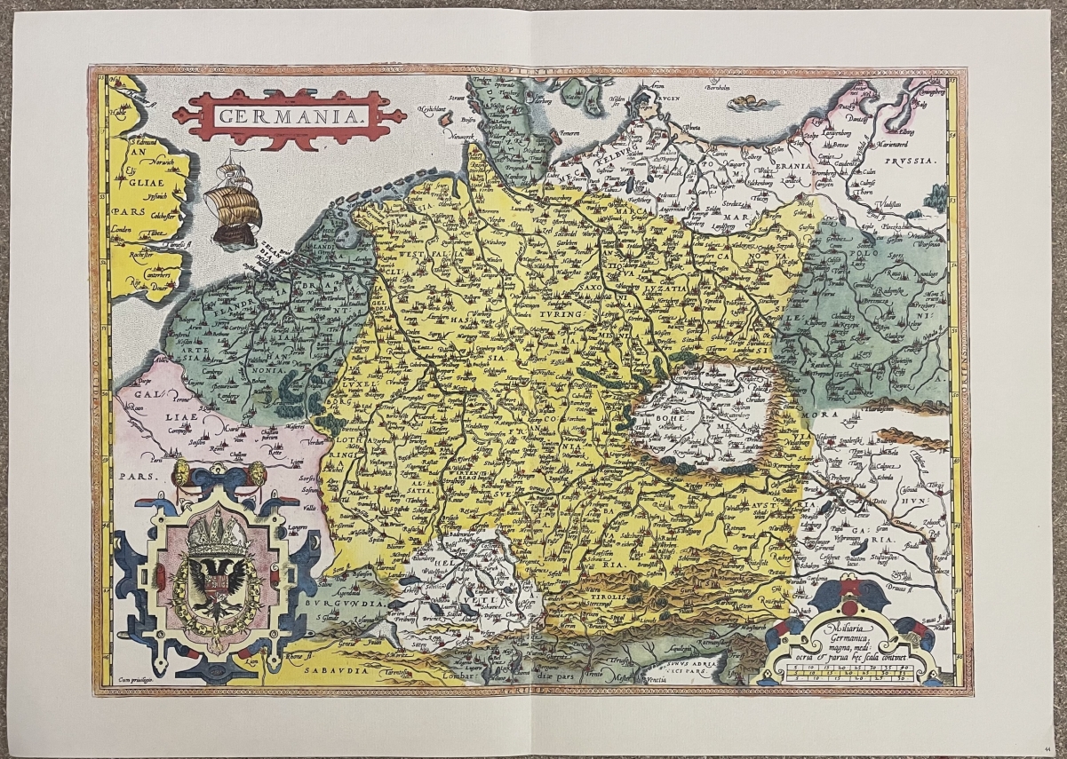 allemagne_germaine_carte_abraham_ortelius_1584_tirage_de_1969
