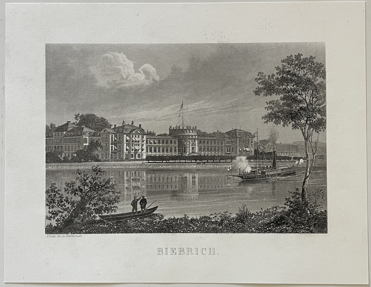 biebrich_palace_on_the_rhine_antique_steel_engraving_allemagne_c_1880_germany