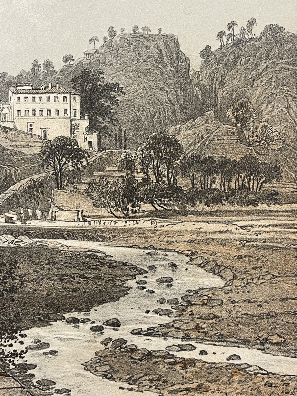 nice_france_chateau_st_andre_antique_engraving_benoist_1864_alpes-maritimes