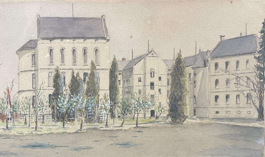 juliusburg_allemagne_aquarelle_vers_1941_peintre_anonyme_de_l_ofla_viii_c