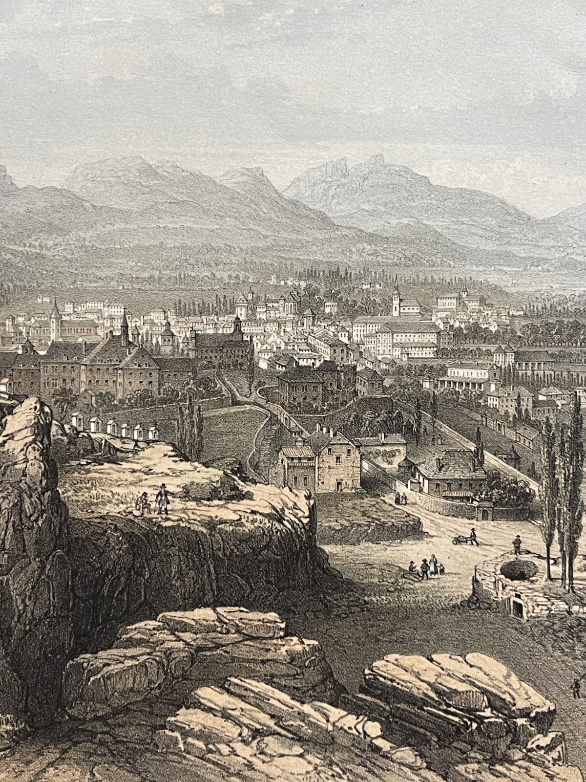 chambery_france_antique_lithograph_1864_felix_benoist_savoy_alps_alpes_savoie