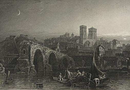 avignon_le_pont_gravure_de_1855_par_kelton_provence_france