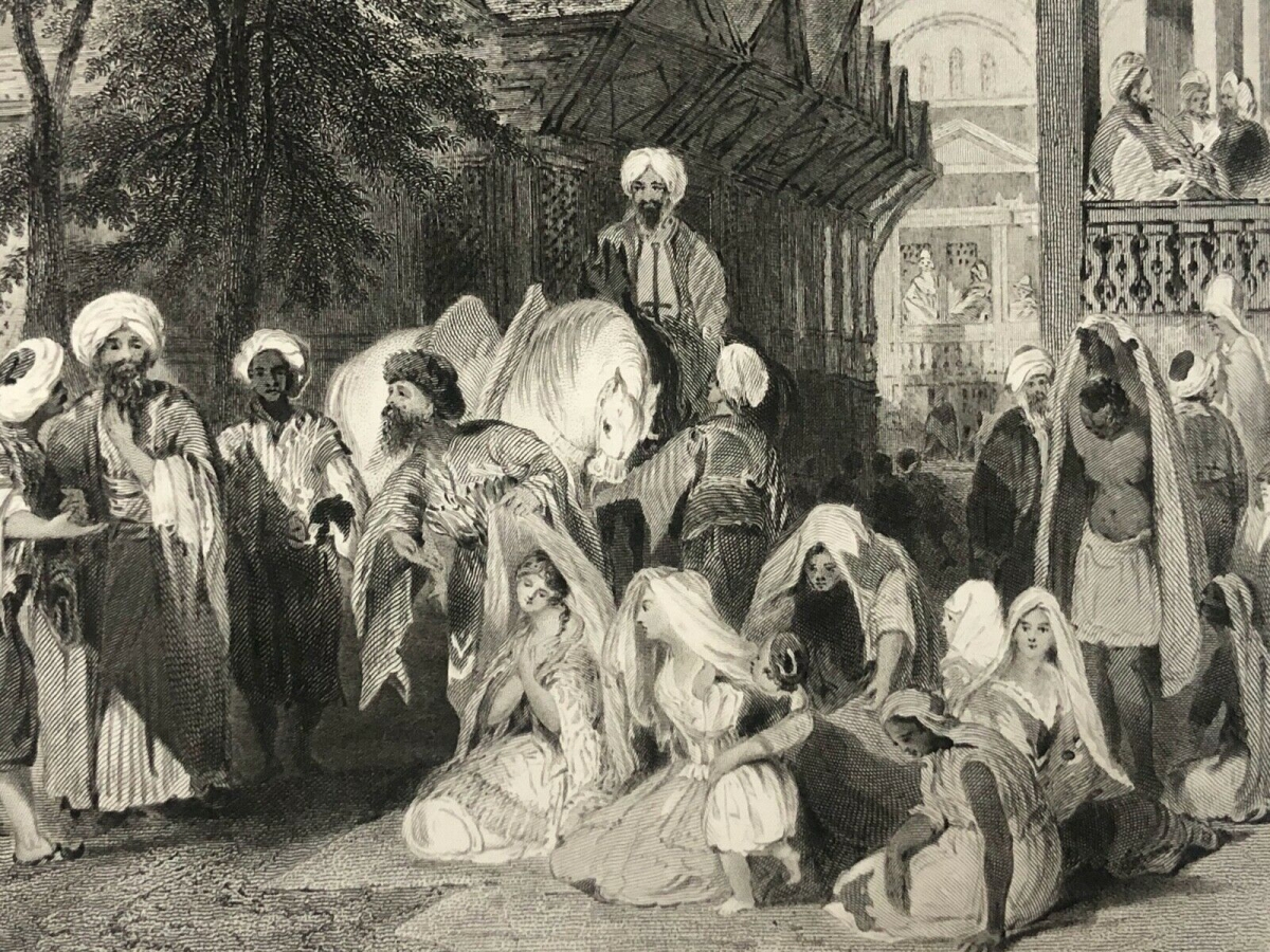 turquie_avrat_bazaar_or_slave_market_istanbul_constantinople_türkiye_1840